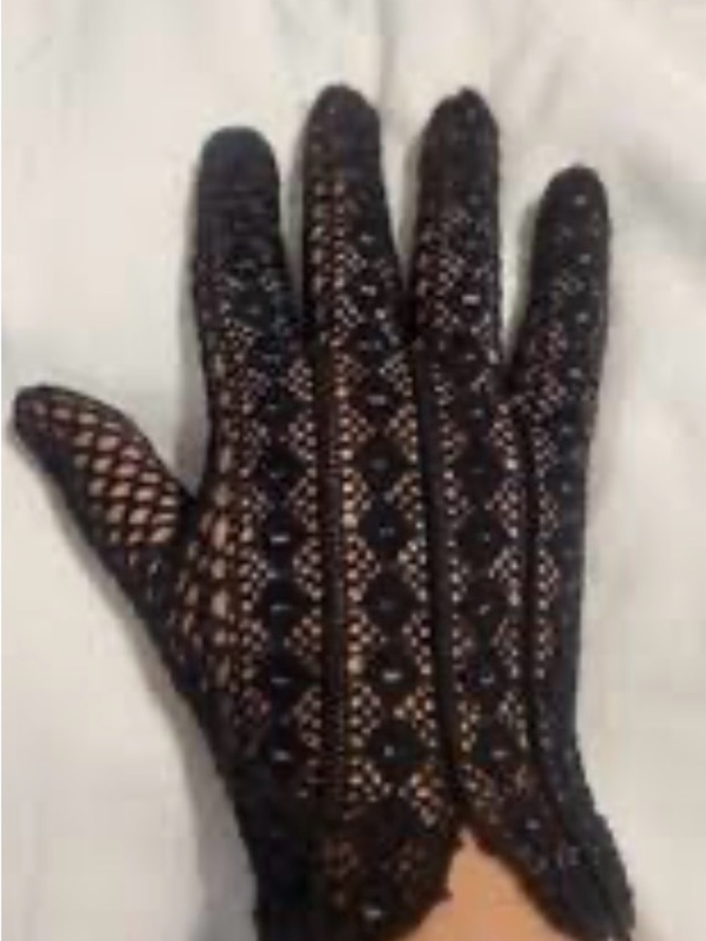 Black Lace Women's Fashion Gloves